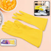 0681 Multipurpose High Grade Rubber Reusable Cleaning Gloves, Reusable Rubber Hand Gloves I Latex Safety Gloves I for Washing I Cleaning Kitchen I Gardening I Sanitation I Wet and Dry Use Gloves (1 Pair 98 Gm)