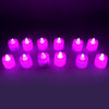 6632A Pink Flameless LED Tealights, Smokeless Plastic Decorative Candles - Led Tea Light Candle For Home Decoration (Pack Of 12pc) ( Diya , Divo , Diva , Deepak , Jyoti)