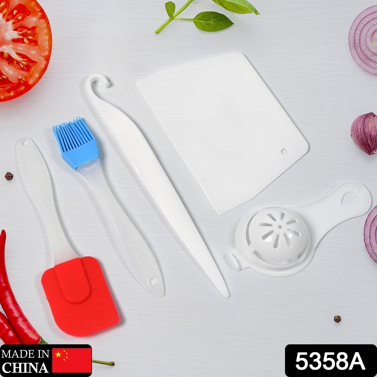 5358A Cake Making and Decorating Tools Combo Suitable For Kitchen, Home and Bakery ( 5pc Set )